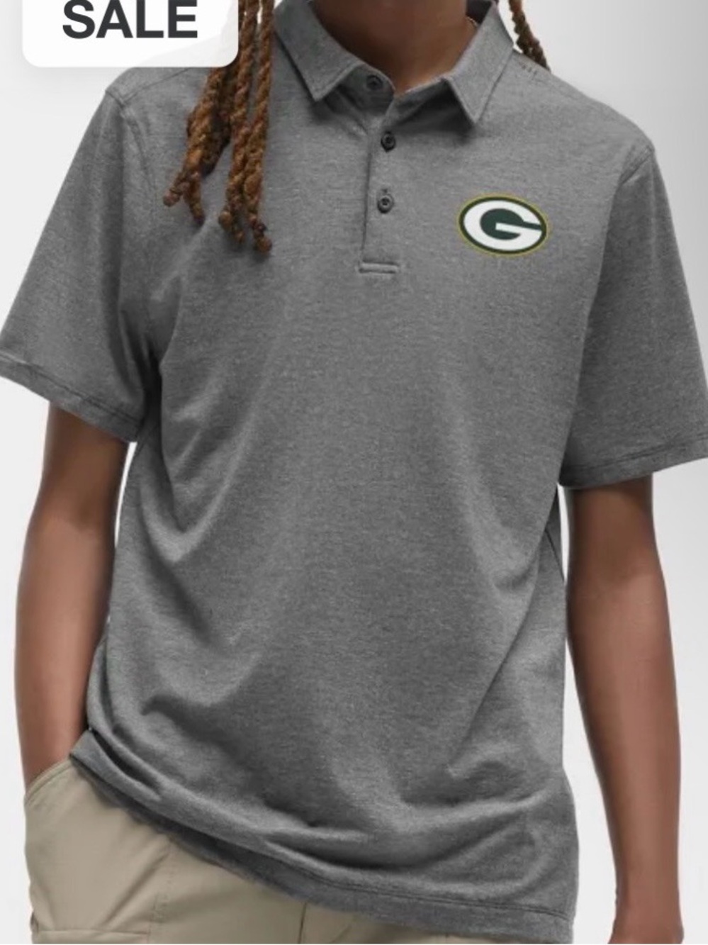 Lululemon x Green Bay Packers Gray Polo Shirt